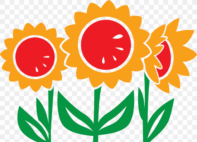 Sunflower Summer, PNG, 3000x2164px, Sunflower, Cut Flowers, Floral Design, Flower, Leaf Download Free