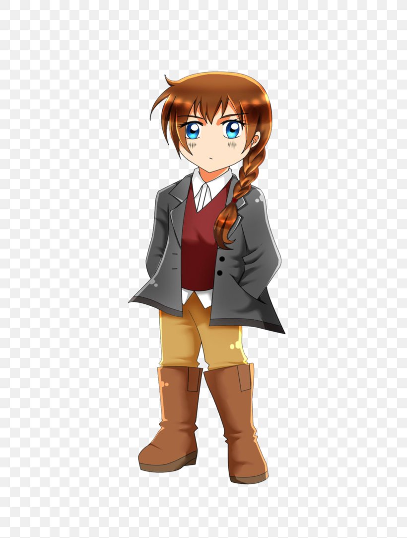Brown Hair Figurine Character, PNG, 739x1082px, Watercolor, Cartoon, Flower, Frame, Heart Download Free