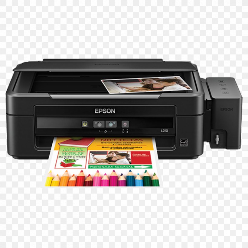 Multi-function Printer Inkjet Printing Epson, PNG, 1200x1200px, Printer, Canon, Color Printing, Computer, Device Driver Download Free