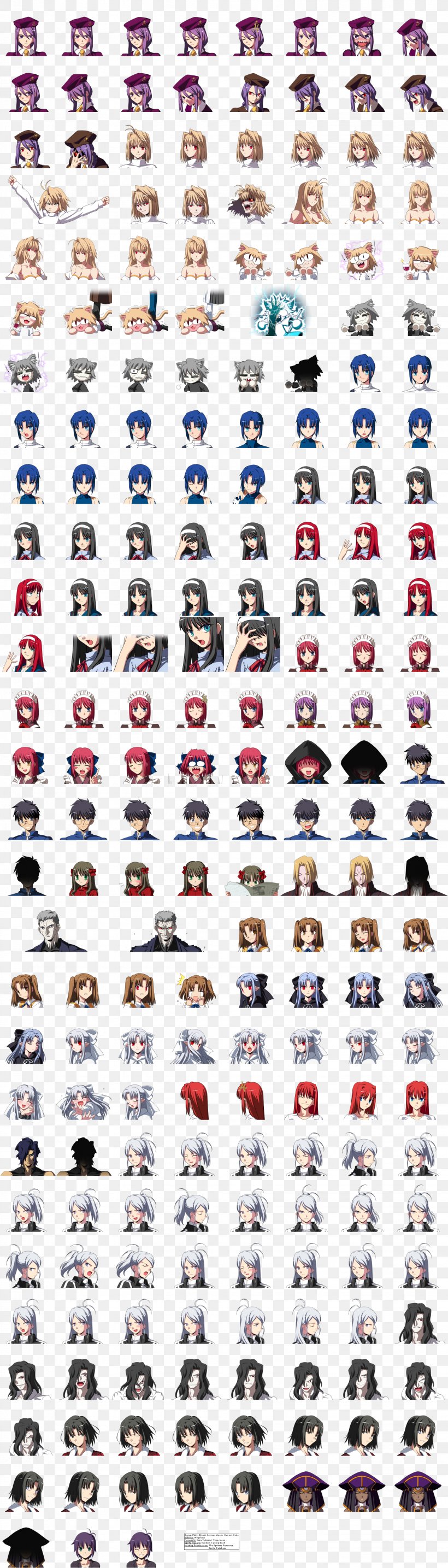 Melty Blood Sprite Wii Xbox 360, PNG, 2056x7197px, Melty Blood, Game, Pc Game, Personal Computer, Sprite Download Free