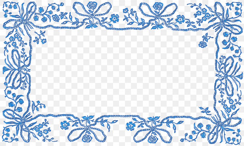 Picture Frames Text Drawing Ornament, PNG, 2990x1800px, Picture Frames, Area, Blue, Border, Canvas Download Free