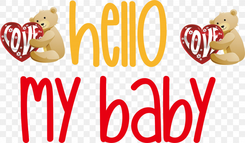 Hello My Baby Valentines Day Quote, PNG, 2999x1757px, Hello My Baby, Bears, Logo, M, Meter Download Free