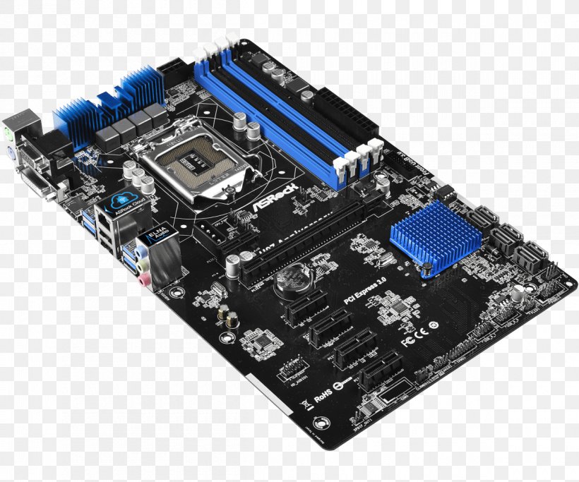 Motherboard Graphics Cards & Video Adapters ASUS Cryptocurrency Graphics Processing Unit, PNG, 1200x1000px, Motherboard, Asus, Atx, Bitcoin, Business Download Free