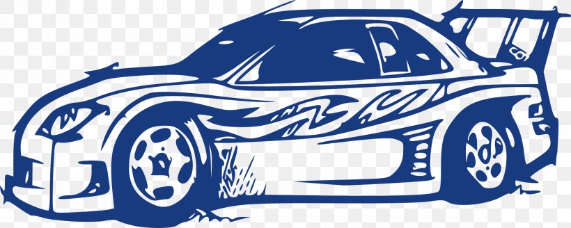 Sports Car Drawing Clip Art, PNG, 2400x962px, Car, Auto Racing, Automotive Design, Automotive Exterior, Black And White Download Free