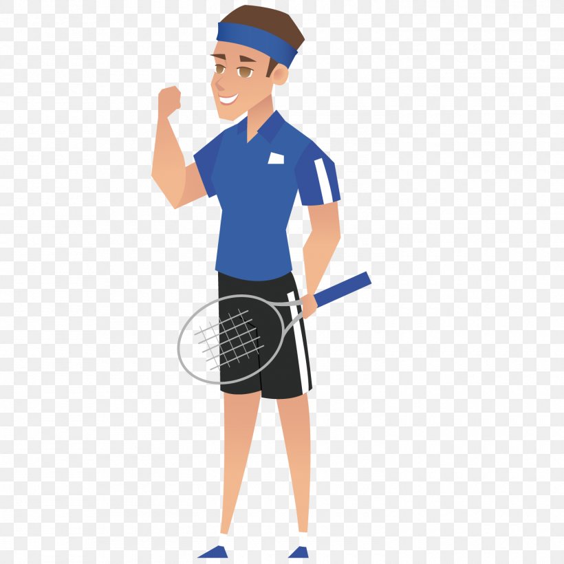 Tennis Badminton T-shirt, PNG, 1500x1500px, Tennis, Arm, Athlete, Badminton, Cartoon Download Free