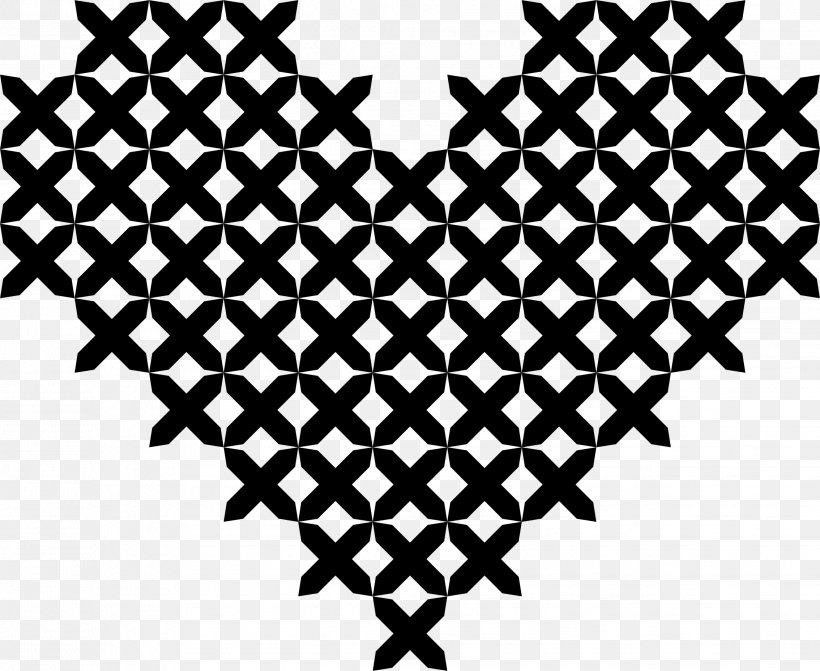Cross-stitch Embroidery Drawing Heart, PNG, 2268x1856px, Crossstitch, Black, Black And White, Countedthread Embroidery, Craft Download Free