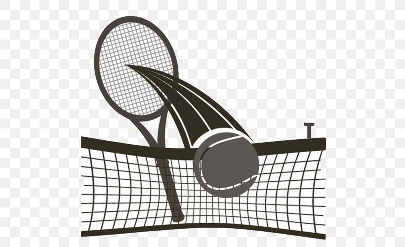 Tennis Royalty-free Stock Photography Clip Art, PNG, 500x500px, Tennis, Black And White, Drawing, Furniture, Material Download Free