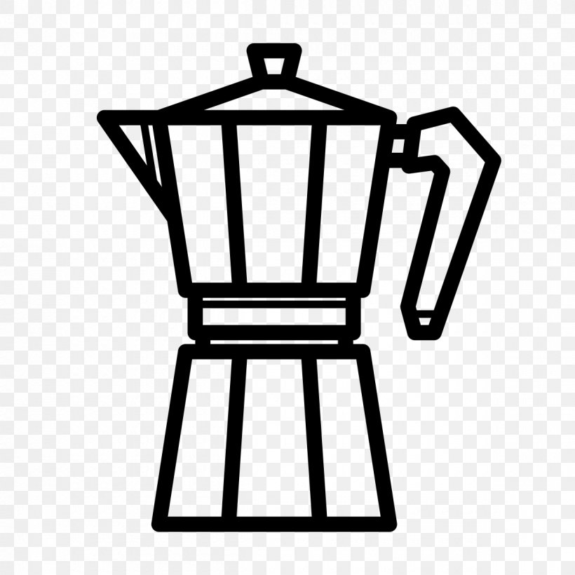 Coffeemaker Moka Pot Espresso Cafe, PNG, 1200x1200px, Coffee, Black, Black And White, Cafe, Chair Download Free