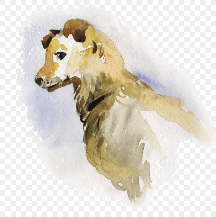 Dog Watercolor Painting Portrait Illustration, PNG, 1515x1518px, Dog, Big Cats, Carnivoran, Cat Like Mammal, Cattle Like Mammal Download Free