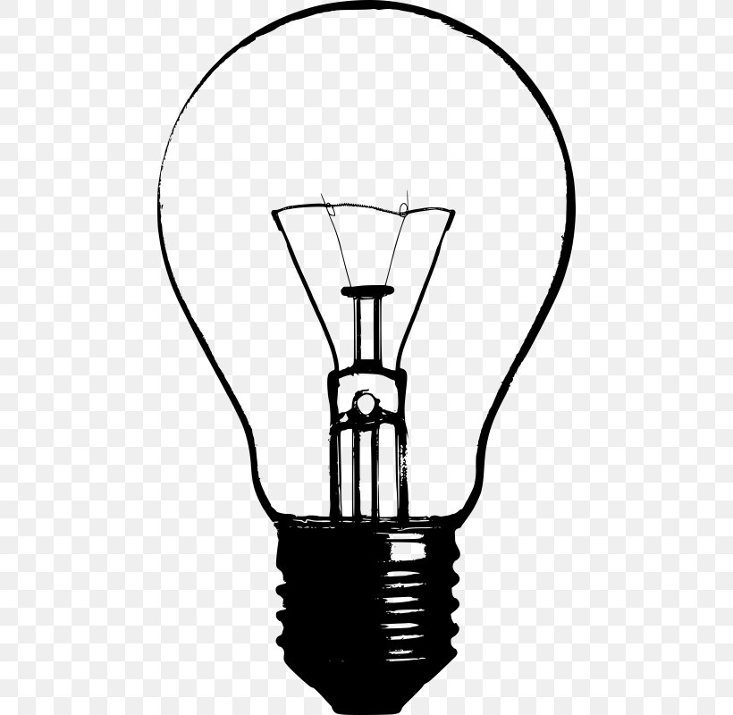 Incandescent Light Bulb Lamp Clip Art, PNG, 468x800px, Light, Black And White, Drawing, Electricity, Incandescent Light Bulb Download Free