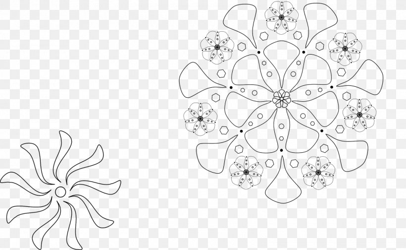 Petal Floral Design White Flower Pattern, PNG, 1600x985px, Petal, Area, Black, Black And White, Body Jewellery Download Free