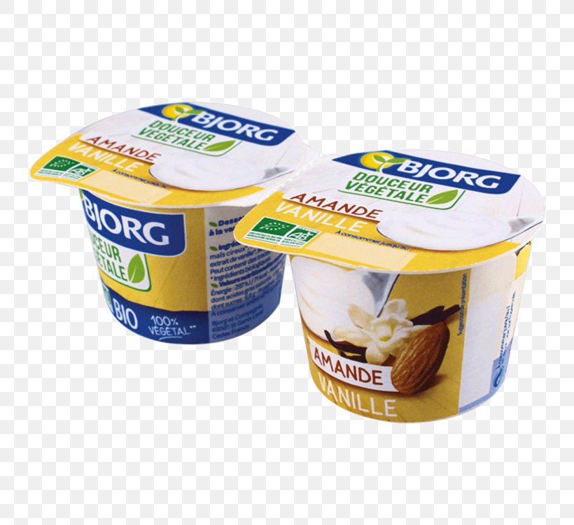 Yoghurt Almond Milk Plant Milk Organic Food BJORG BONNETERRE ET COMPAGNIE, PNG, 750x750px, Yoghurt, Almond, Almond Milk, Bjorg Bonneterre Et Compagnie, Compote Download Free
