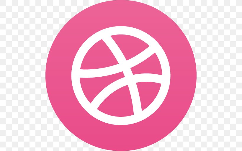 Pink Area Trademark Symbol Brand, PNG, 512x512px, Social Media, Area, Blog, Brand, Dribbble Download Free
