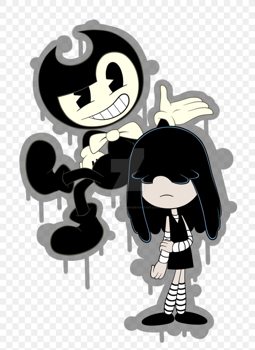 Bendy And The Ink Machine Lucy Loud Lori Loud Drawing Five Nights At Freddy's, PNG, 710x1126px, Watercolor, Cartoon, Flower, Frame, Heart Download Free