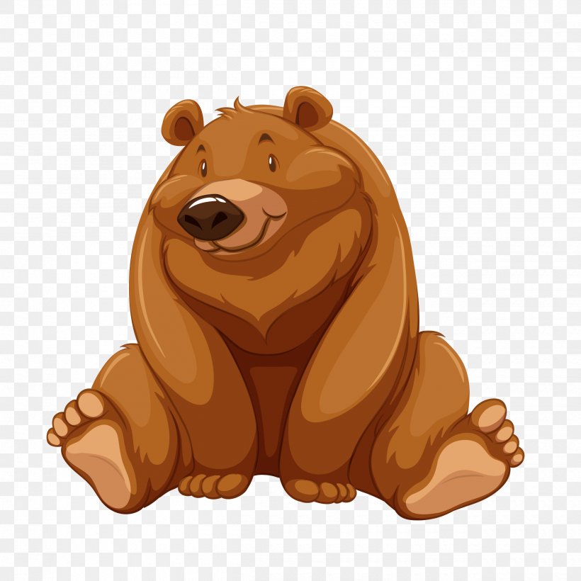 Brown Bear Illustration, PNG, 2500x2500px, Watercolor, Cartoon, Flower, Frame, Heart Download Free