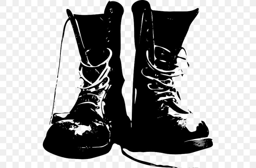 Cowboy Boot Shoe Combat Boot, PNG, 545x540px, Boot, Black, Black And White, Combat Boot, Cowboy Download Free
