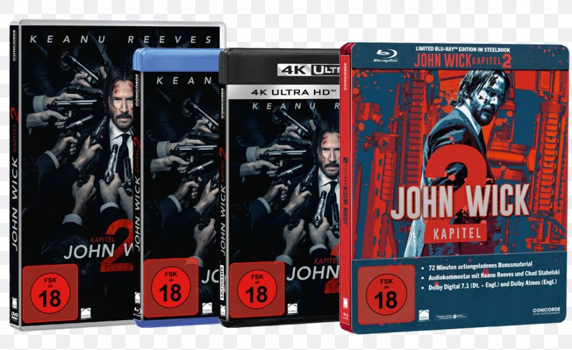 John Wick Blu-ray Disc DVD Film 0, PNG, 900x551px, 4k Resolution, 2017, John Wick, Action Figure, Action Toy Figures Download Free