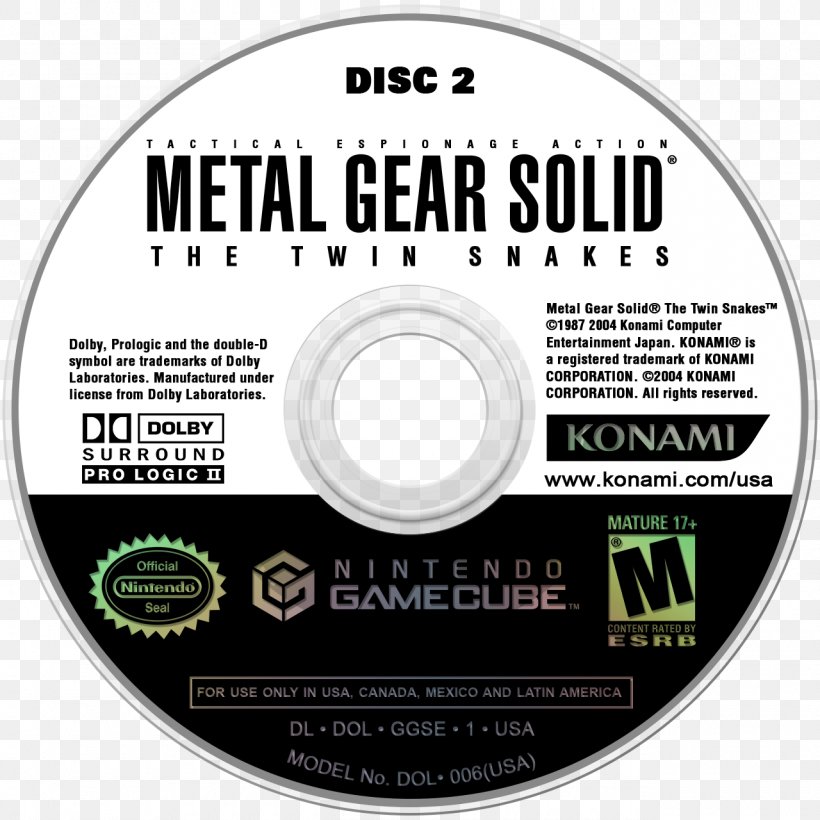 Metal Gear Solid: The Twin Snakes Mario Party 4 GameCube Blood Omen 2 Eternal Darkness, PNG, 1280x1280px, Metal Gear Solid The Twin Snakes, Blood Omen 2, Brand, Compact Disc, Crazy Taxi Download Free
