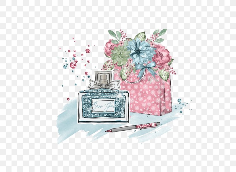 Pink Flower Cartoon, PNG, 600x600px, Perfume, Blossom, Box, Flower, Hydrangea Download Free