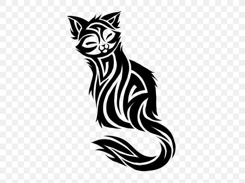 Maine Coon Exotic Shorthair Siamese Cat Tattoo, PNG, 412x612px, Maine Coon, Art, Black, Black And White, Black Cat Download Free