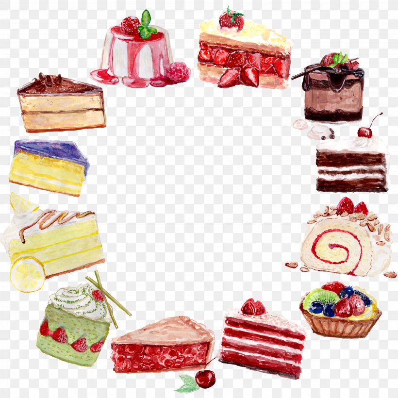 Birthday Cake Watercolor Painting Wedding Cake Clip Art, PNG, 3600x3600px, Birthday Cake, Baking, Cake, Cake Decorating, Chocolate Cake Download Free