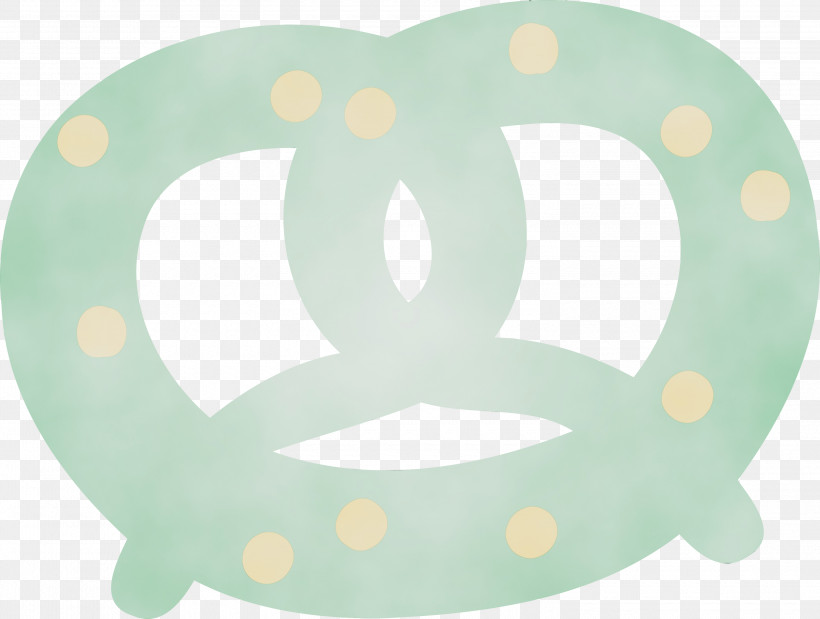 Green Symbol Pattern Circle, PNG, 3000x2266px, Pretzel, Circle, Food, Green, Paint Download Free