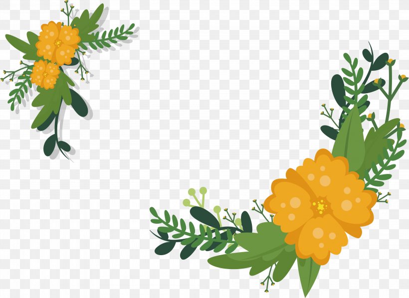 Yellow Flower Euclidean Vector, PNG, 4195x3060px, Flower, Flora, Floral Design, Floristry, Flower Arranging Download Free