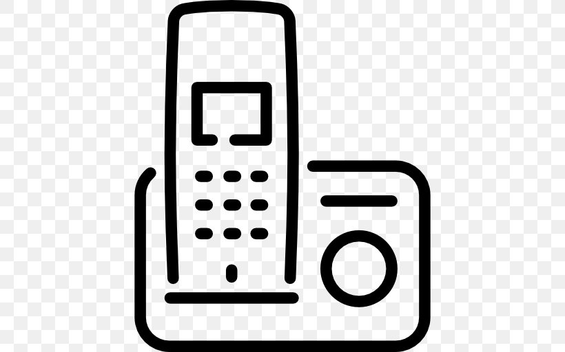 Cordless Telephone Digital Enhanced Cordless Telecommunications Telephone Call, PNG, 512x512px, Cordless Telephone, Answering Machines, Black, Black And White, Communication Download Free