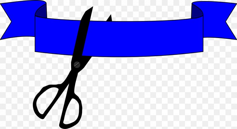 Opening Ceremony Ribbon Cutting Clip Art, PNG, 2400x1312px, Opening Ceremony, Area, Awareness Ribbon, Blue, Brand Download Free