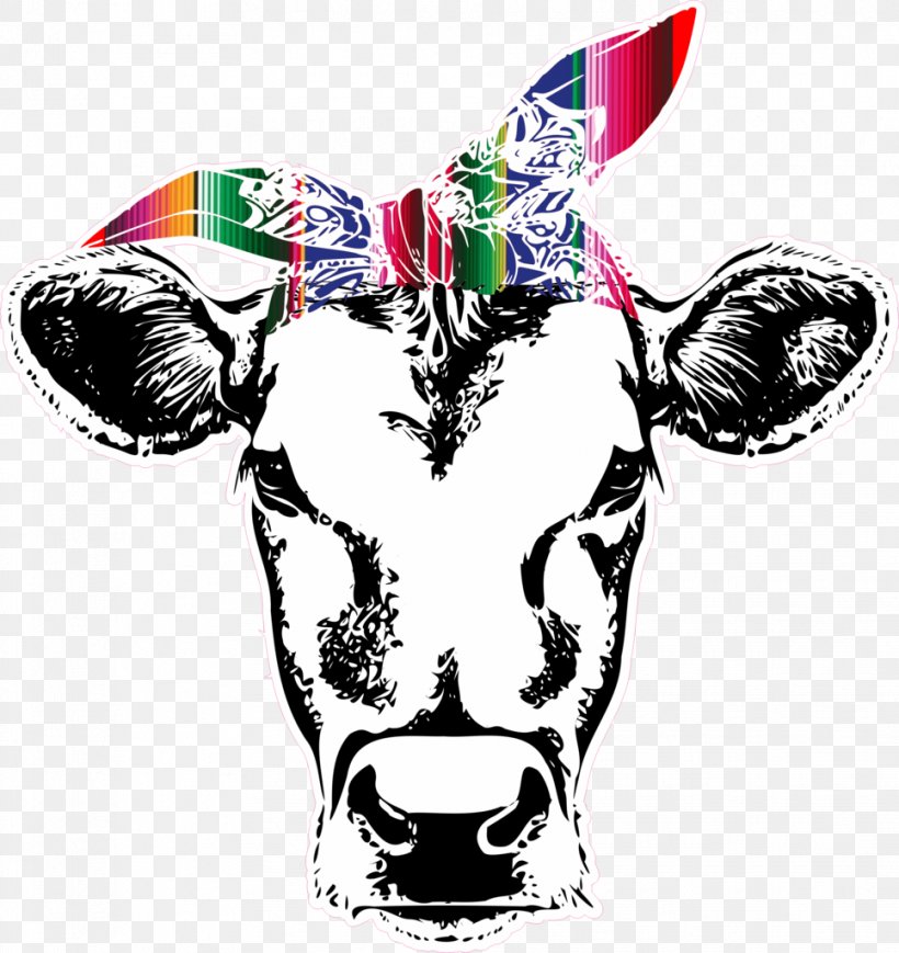 Cattle T-shirt Kerchief Hoodie Clothing, PNG, 966x1024px, Cattle, Animal Print, Art, Bandana, Cattle Like Mammal Download Free