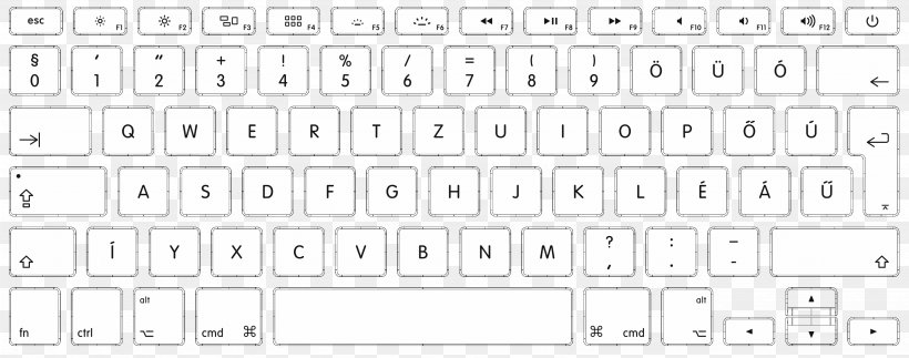 Computer Keyboard MacBook Pro MacBook Air, PNG, 3283x1295px, Watercolor ...