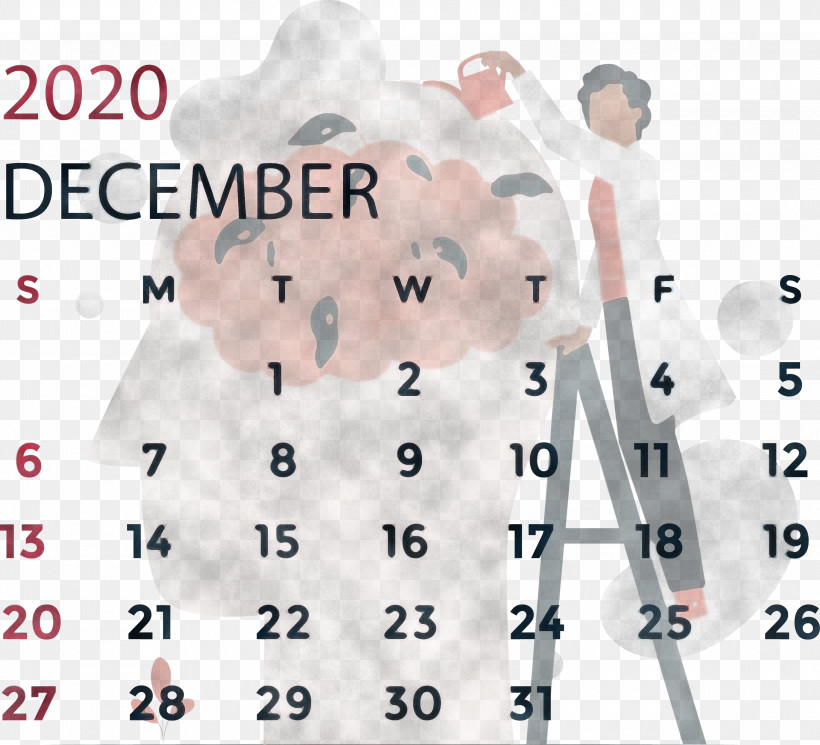December 2020 Printable Calendar December 2020 Calendar, PNG, 3000x2728px, December 2020 Printable Calendar, Angle, Behavior, December 2020 Calendar, Human Download Free