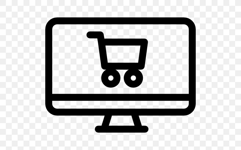E-commerce Online Shopping Shopping Cart, PNG, 512x512px, Ecommerce, Area, Black And White, Brand, Computer Monitors Download Free