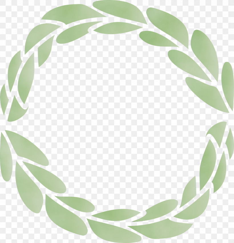 Leaf Green Plant Circle, PNG, 2883x3000px, Boho Leaf Frame, Circle, Green, Leaf, Paint Download Free
