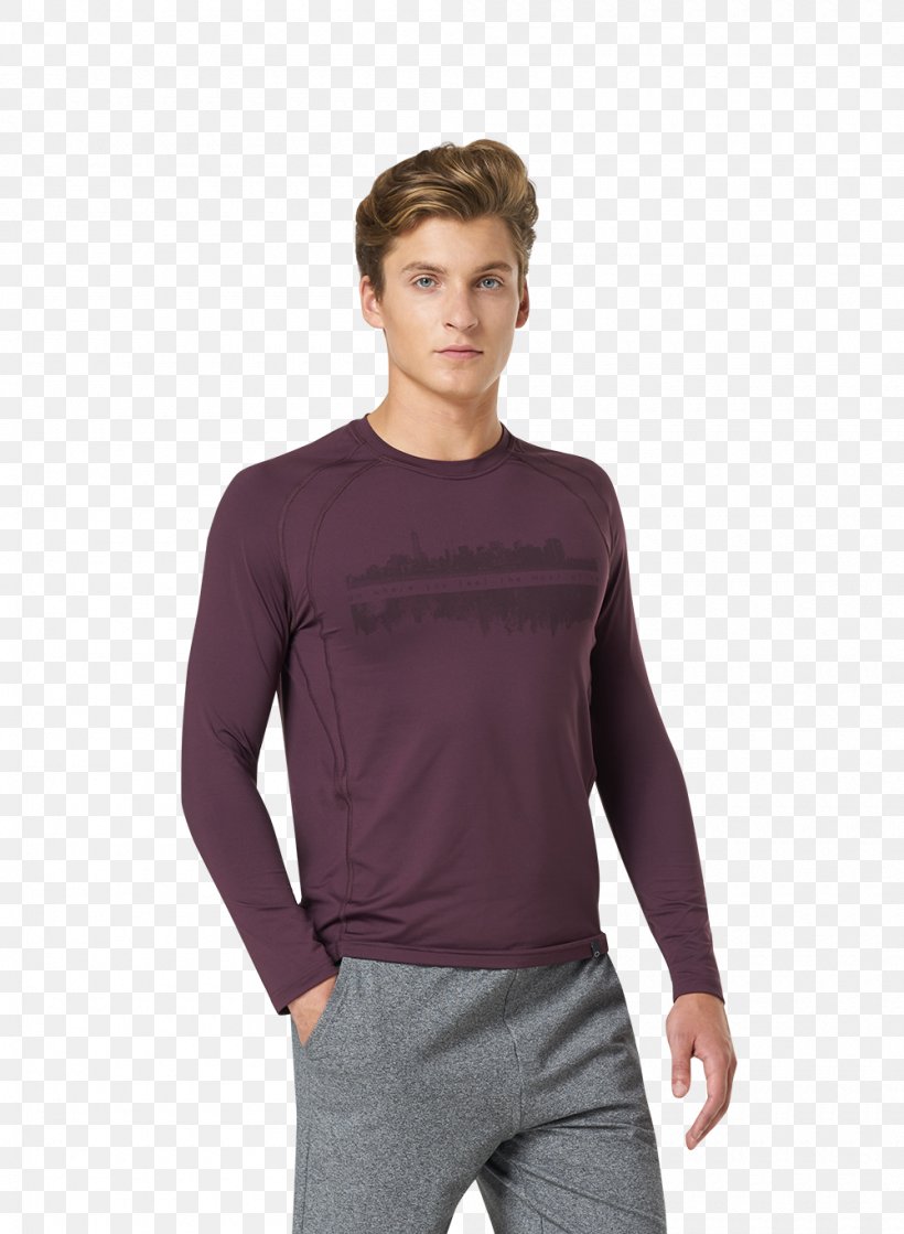 Long-sleeved T-shirt Long-sleeved T-shirt Shoulder, PNG, 1000x1365px, Sleeve, Long Sleeved T Shirt, Longsleeved Tshirt, Neck, Purple Download Free