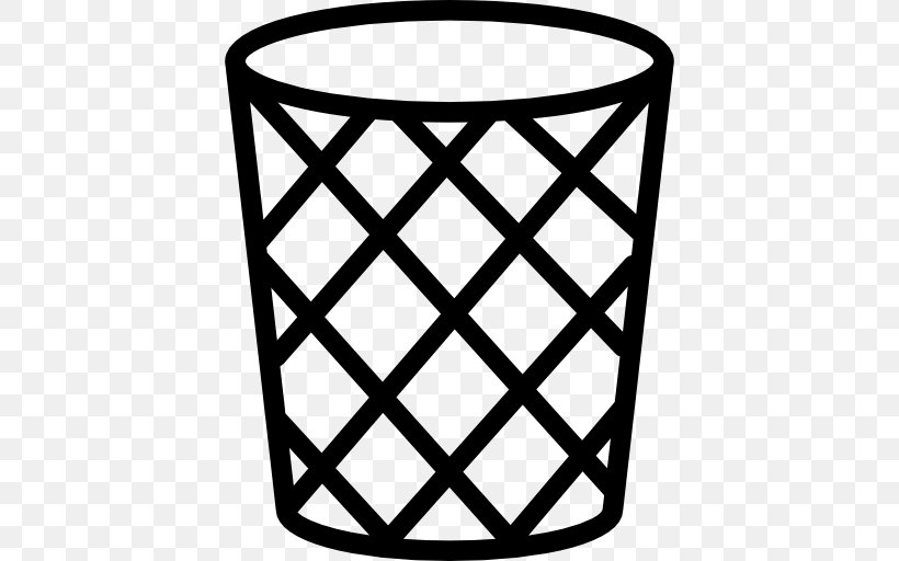 Rubbish Bins & Waste Paper Baskets Recycling Bin, PNG, 512x512px, Rubbish Bins Waste Paper Baskets, Area, Basket, Black And White, Drinkware Download Free