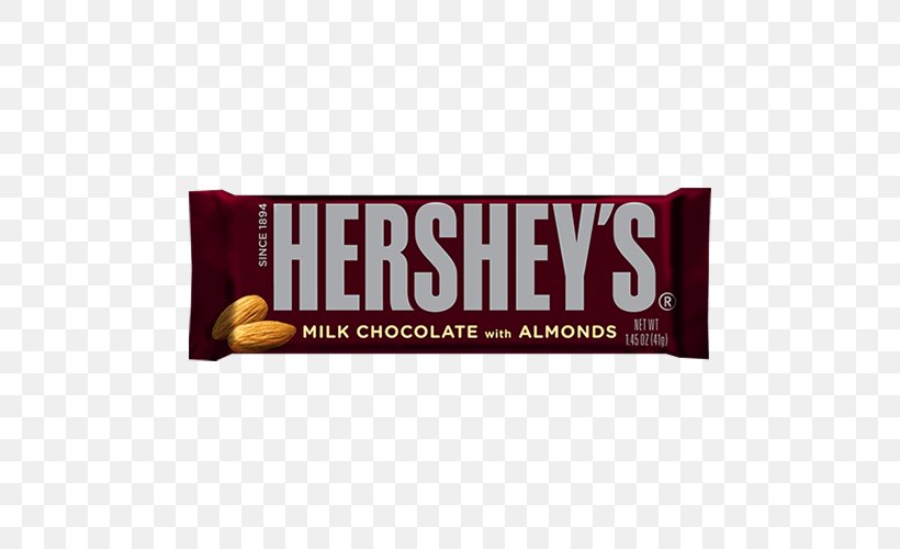 Hershey Bar Chocolate Bar Almond Joy Milk The Hershey Company, PNG, 500x500px, Hershey Bar, Almond, Almond Joy, Banner, Brand Download Free