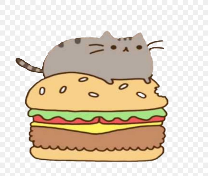 Pusheen Cat Hamburger Food, PNG, 981x830px, Pusheen, Artwork, Cake, Cat, Cheeseburger Download Free