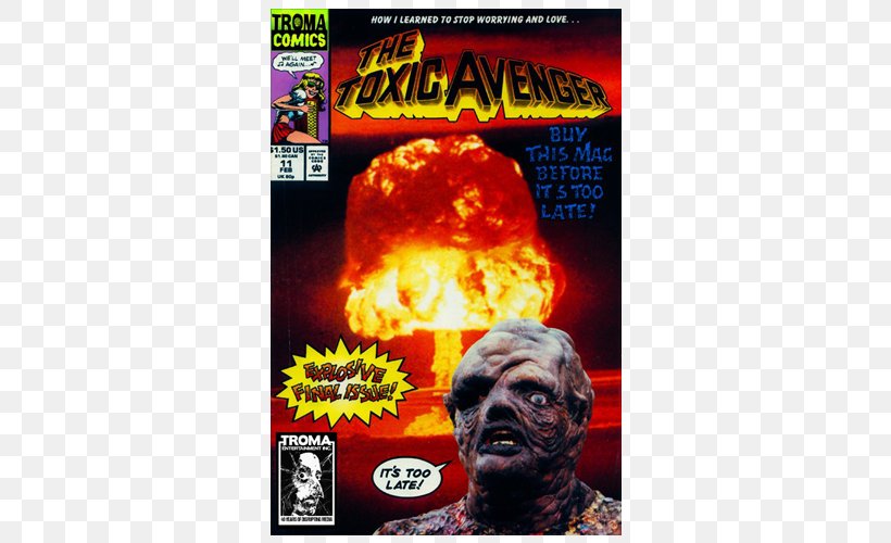 The Toxic Avenger Troma Entertainment Film Comic Book Comics, PNG, 500x500px, Toxic Avenger, Citizen Toxie The Toxic Avenger Iv, Comedy Horror, Comic Book, Comics Download Free