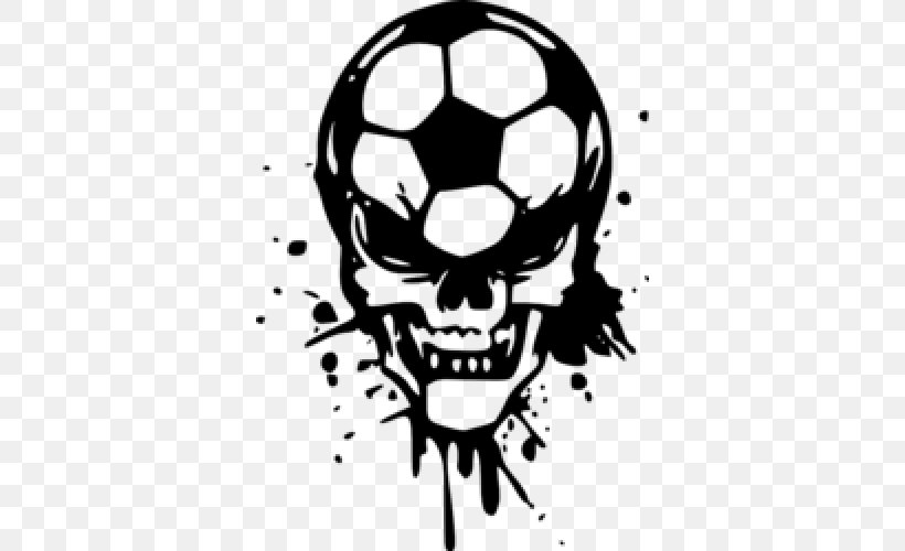 Wall Decal Tattoo Football Skull, PNG, 500x500px, Decal, Ball, Black And White, Bone, Bumper Sticker Download Free