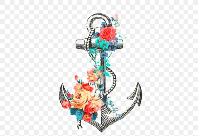 Anchor Tattoo Flower Rose Drawing, PNG, 564x564px, Anchor, Body Jewelry, Color, Drawing, Flower Download Free