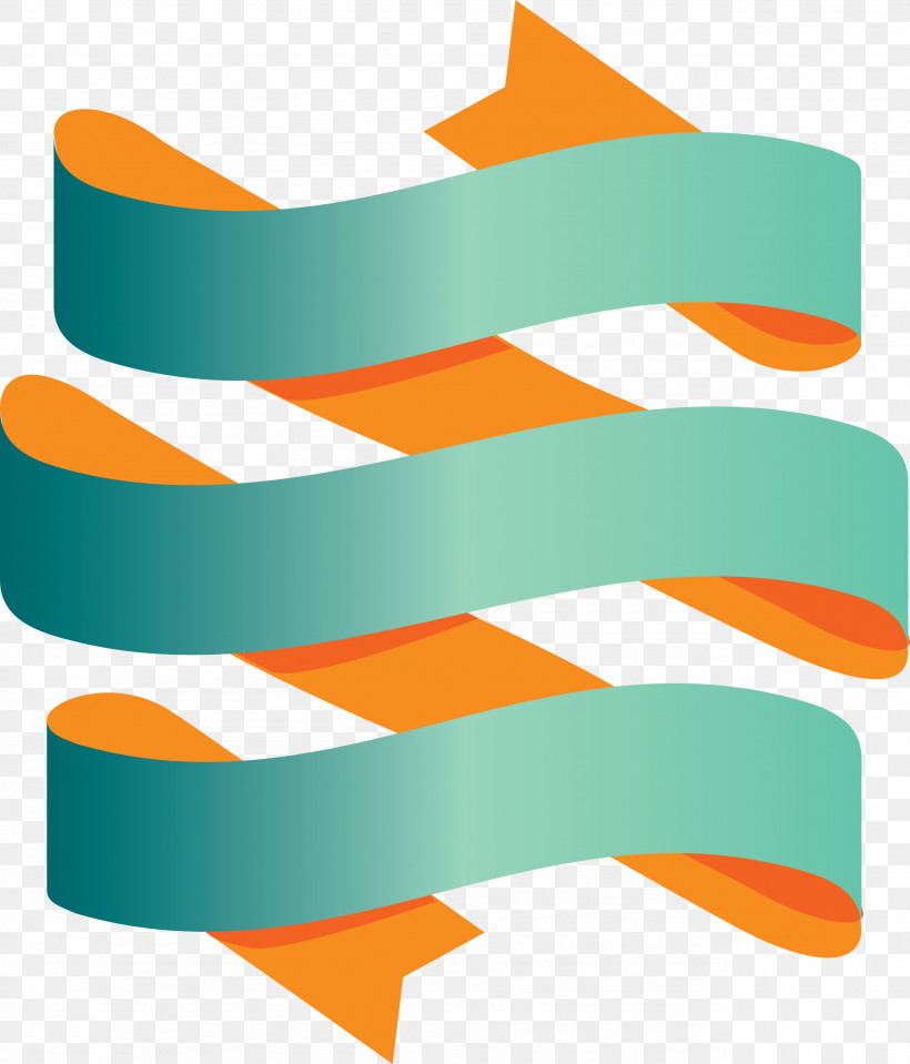 Ribbon Multiple Ribbon, PNG, 2562x2999px, Ribbon, Line, Logo, Multiple Ribbon, Orange Download Free