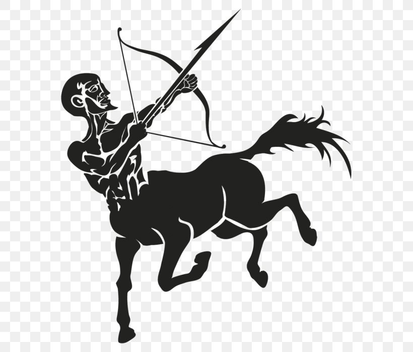 Vector Graphics Clip Art Stock Illustration Zodiac, PNG, 611x700px, Zodiac, Black And White, Bow And Arrow, Centaur, Drawing Download Free