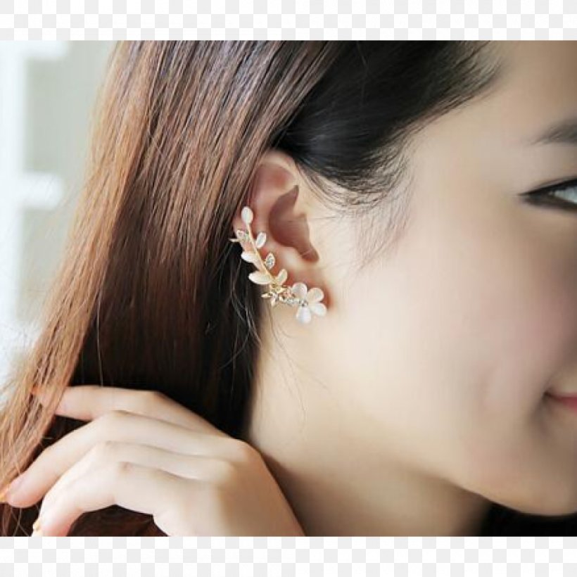 Earring Кафф Cuff Gold Imitation Gemstones & Rhinestones, PNG, 1000x1000px, Earring, Beauty, Bracelet, Brooch, Brown Hair Download Free