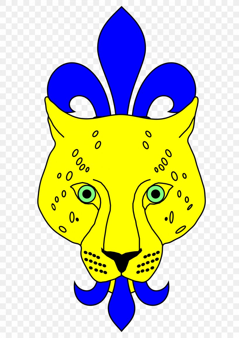 Jessant-de-lys Leopard Fleur-de-lis Charge Heraldry, PNG, 1200x1697px, Leopard, Area, Art, Artwork, Azure Download Free