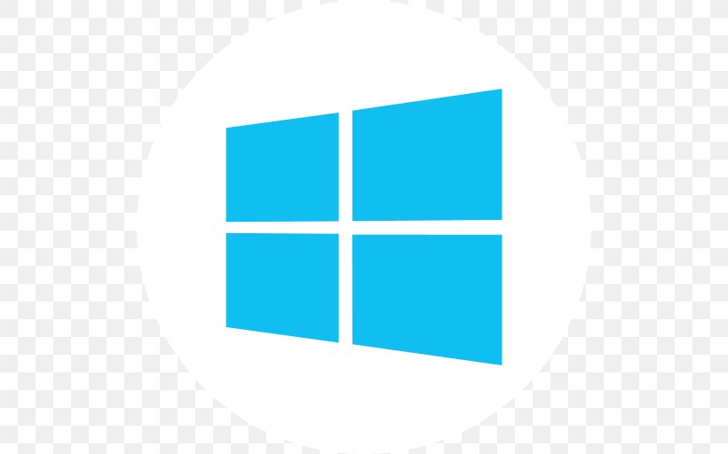 Microsoft Windows Windows 10 Windows 7 Microsoft Corporation Windows 8, PNG, 512x512px, Windows 10, Aqua, Area, Azure, Blue Download Free