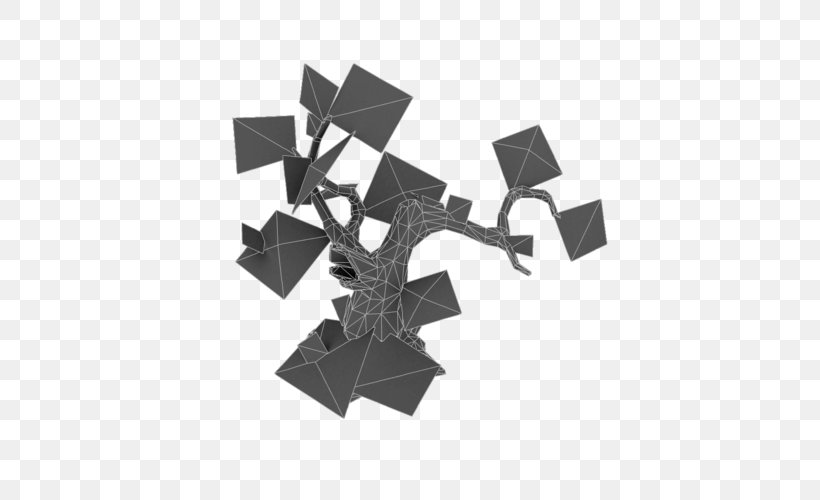 Low Poly 3D Computer Graphics 3D Modeling CGTrader, PNG, 500x500px, 3d Computer Graphics, 3d Modeling, Low Poly, Augmented Reality, Black And White Download Free