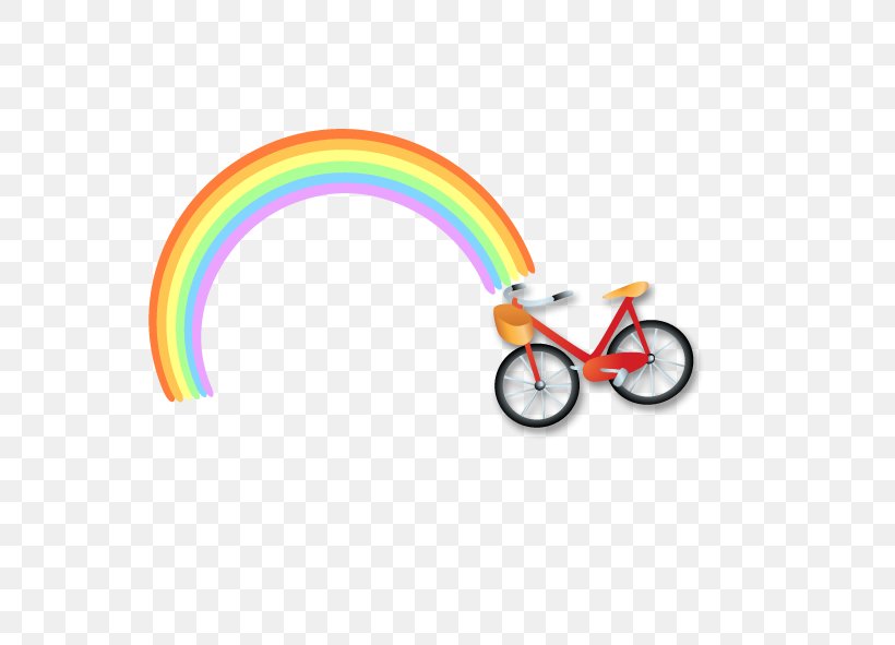 Rainbow Euclidean Vector Bicycle, PNG, 591x591px, Rainbow, Bicycle, Color, Cycling, Drawing Download Free
