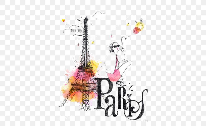 Eiffel Tower Watercolor Painting Drawing, PNG, 380x500px, Eiffel Tower, Art, Artwork, Drawing, Fashion Illustration Download Free