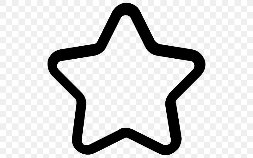 Five-pointed Star Shape Clip Art, PNG, 512x512px, Star, Area, Black And White, Computer, Fivepointed Star Download Free